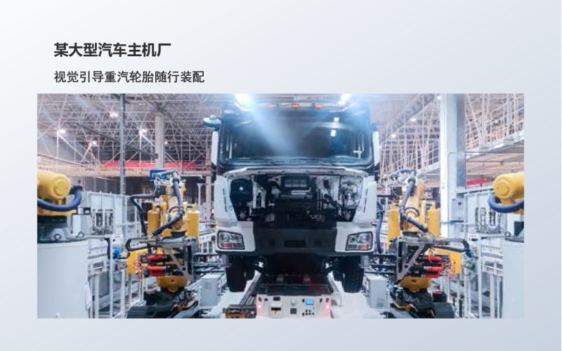 工业级3D相机应用：视觉引导重汽轮胎随行装配